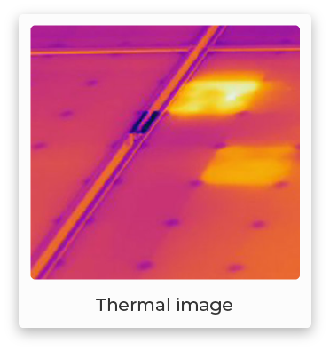 Drone inspection thermal image